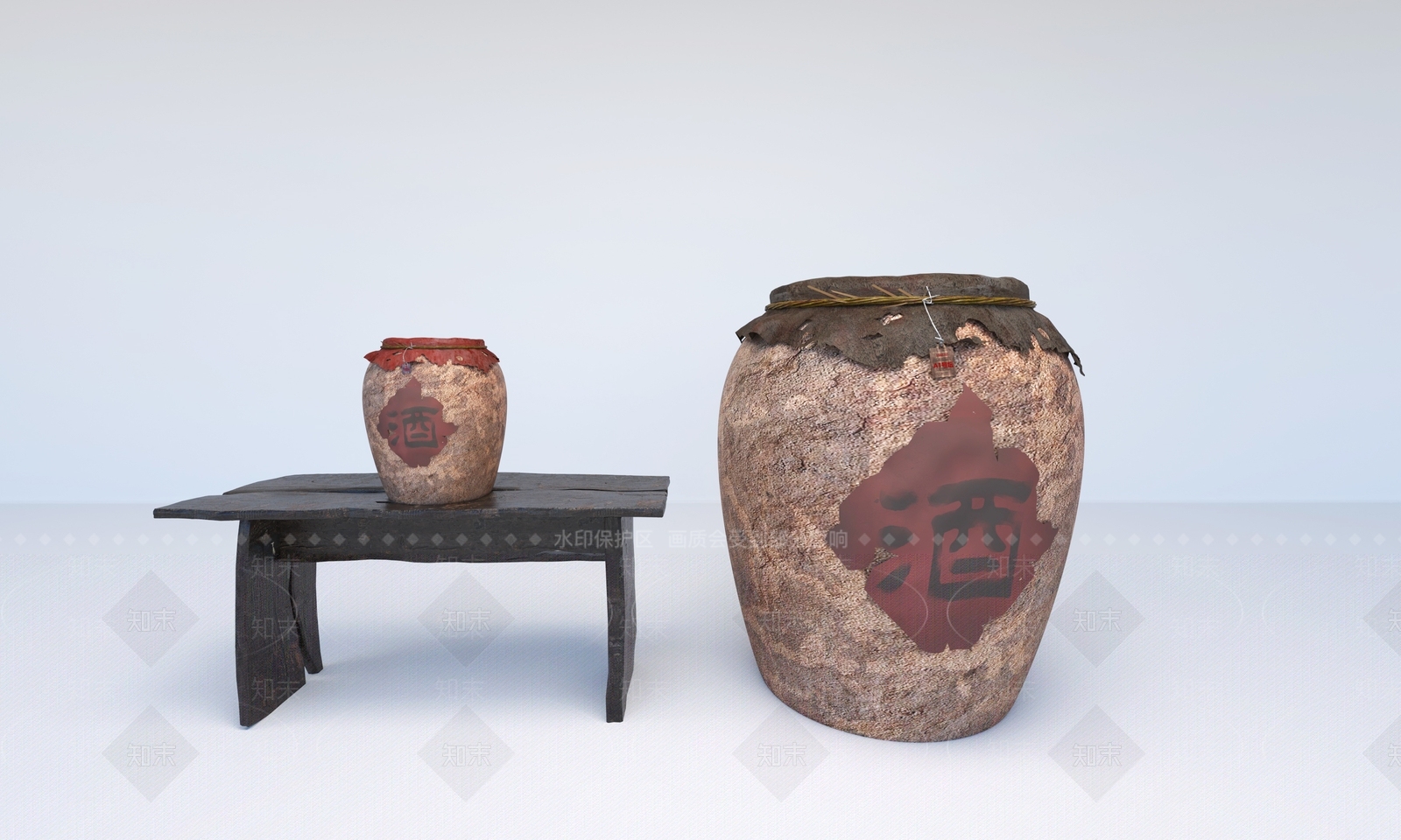 酒坛3D模型下载【ID:1131748394】