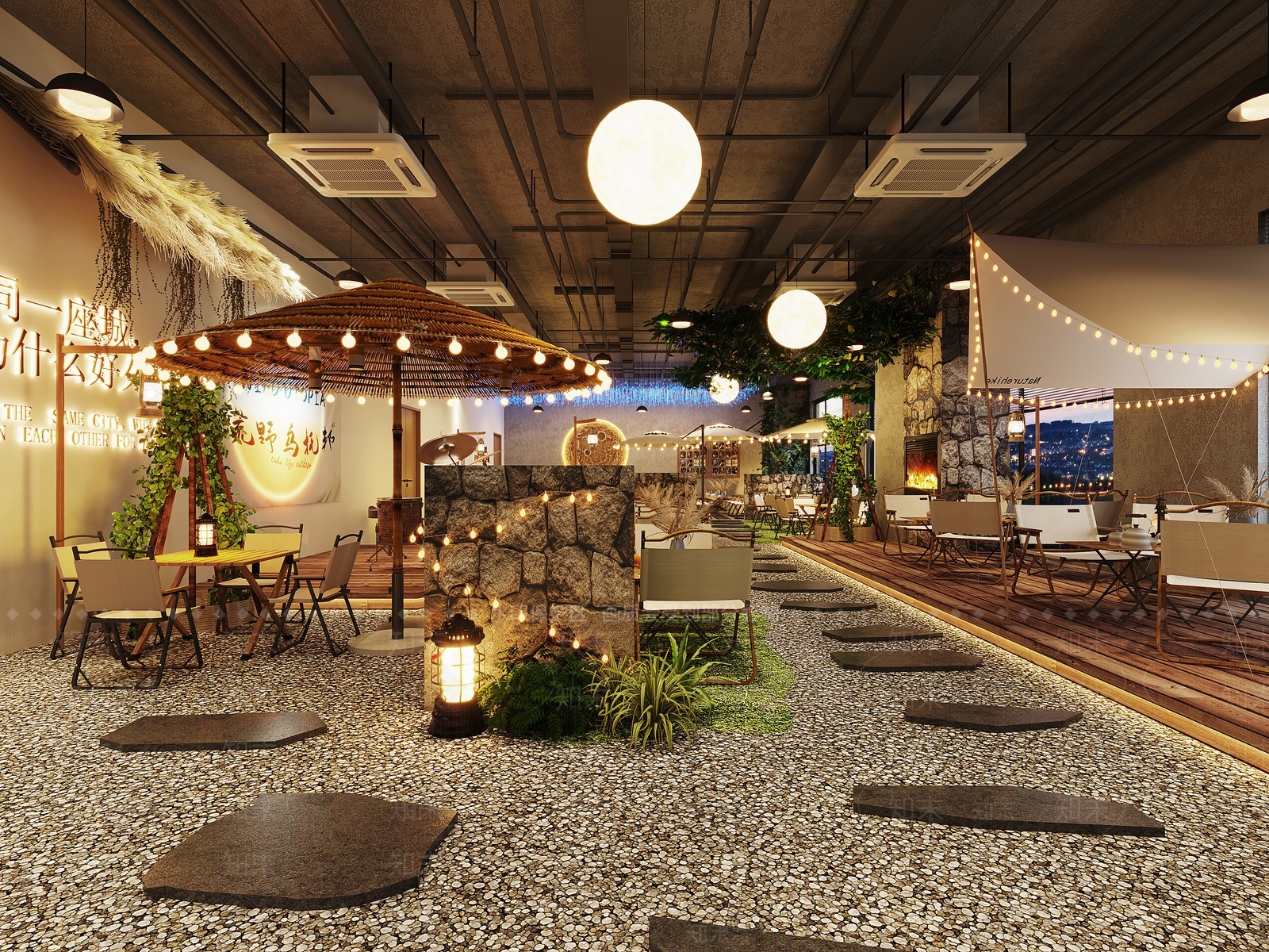 现代烧烤店3D模型下载【ID:1131750363】