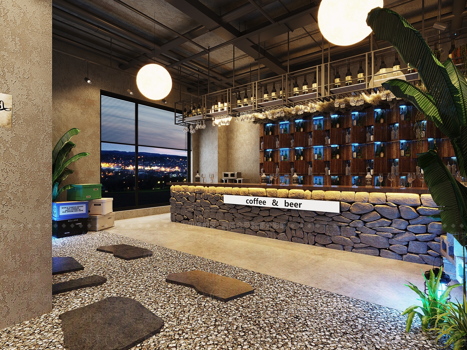现代烧烤店3D模型下载【ID:1131750363】