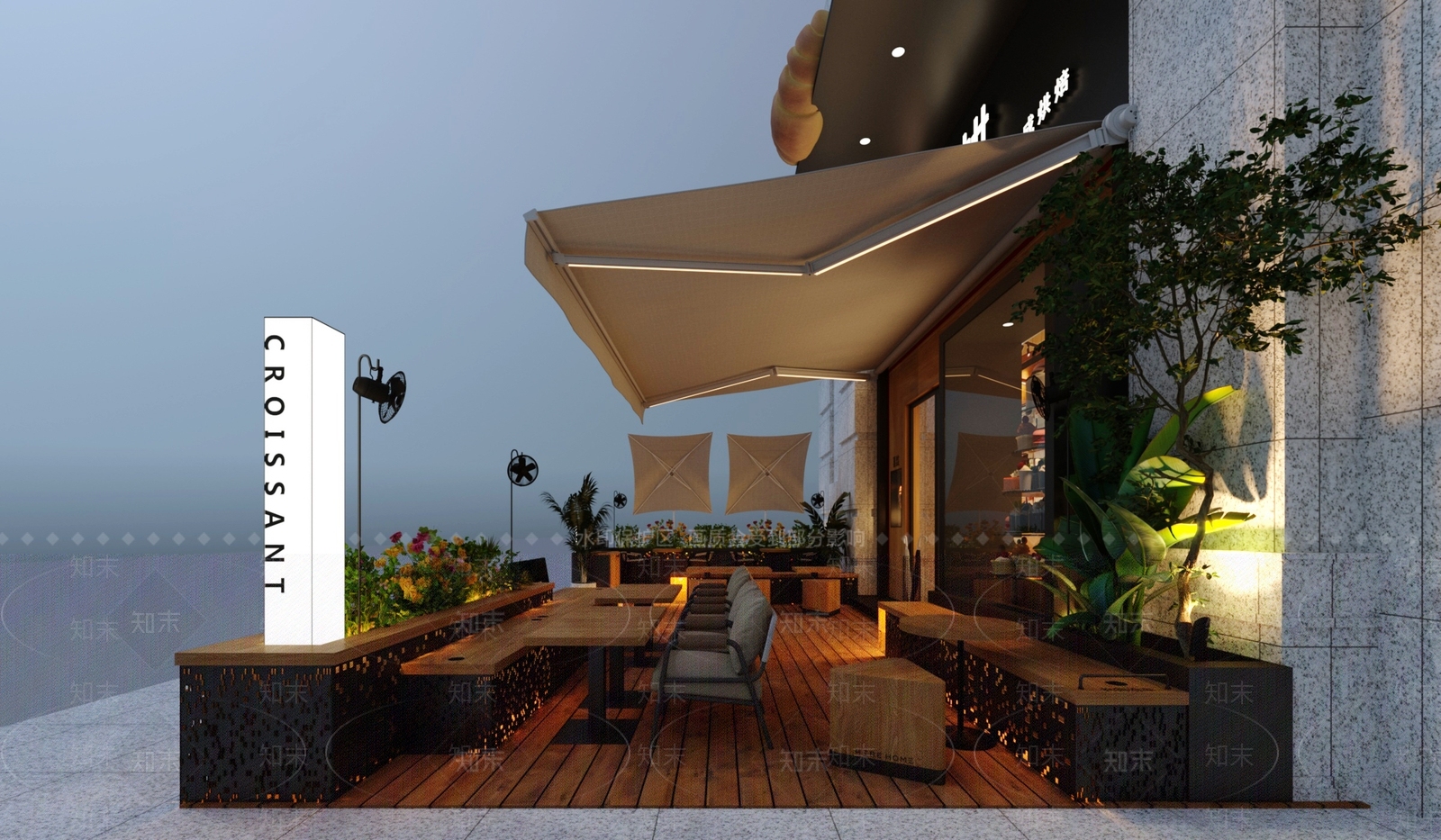 现代烘焙面包店门头3D模型下载【ID:1131756125】