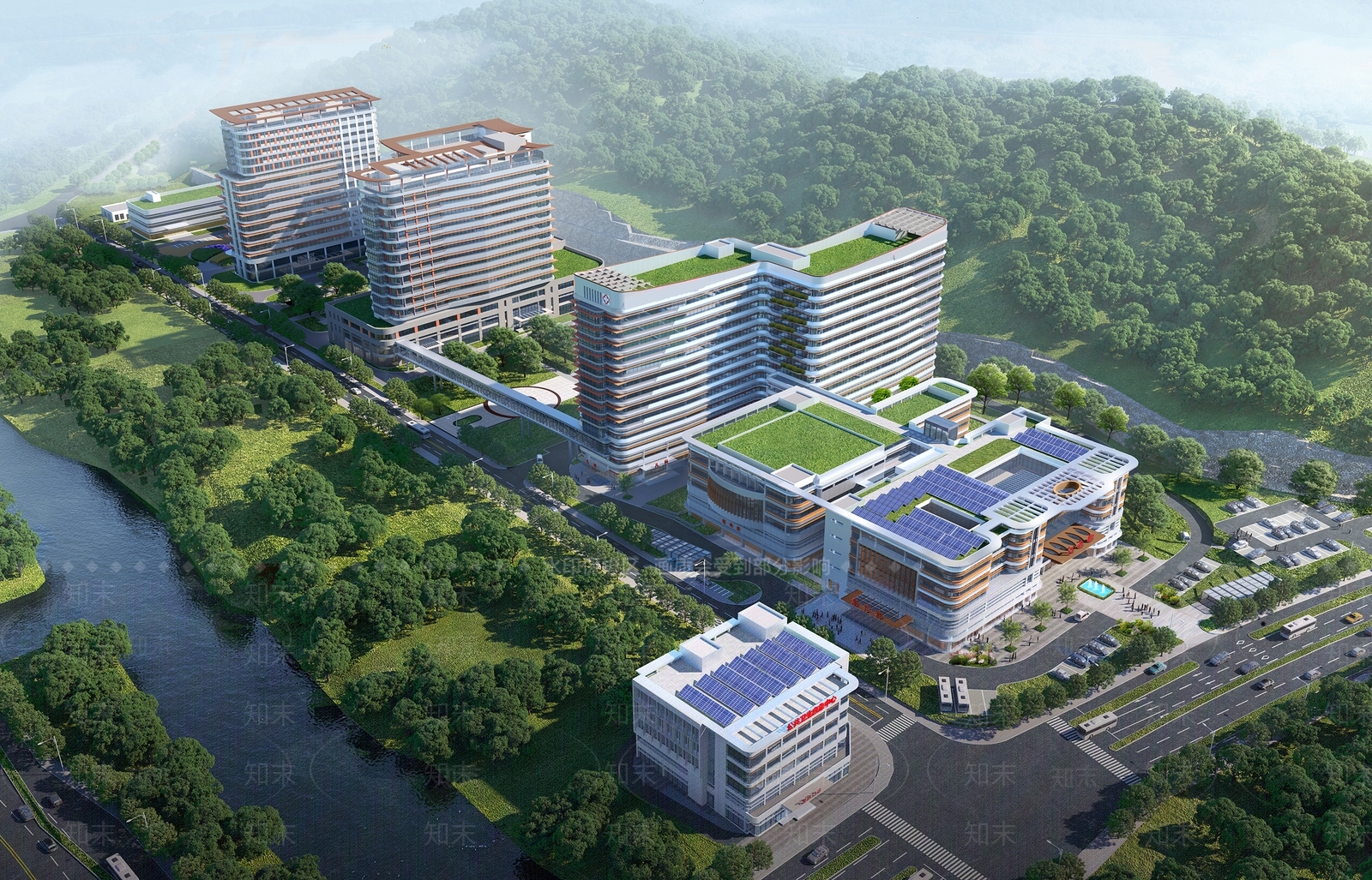 现代综合医院SU模型下载【ID:1131756307】