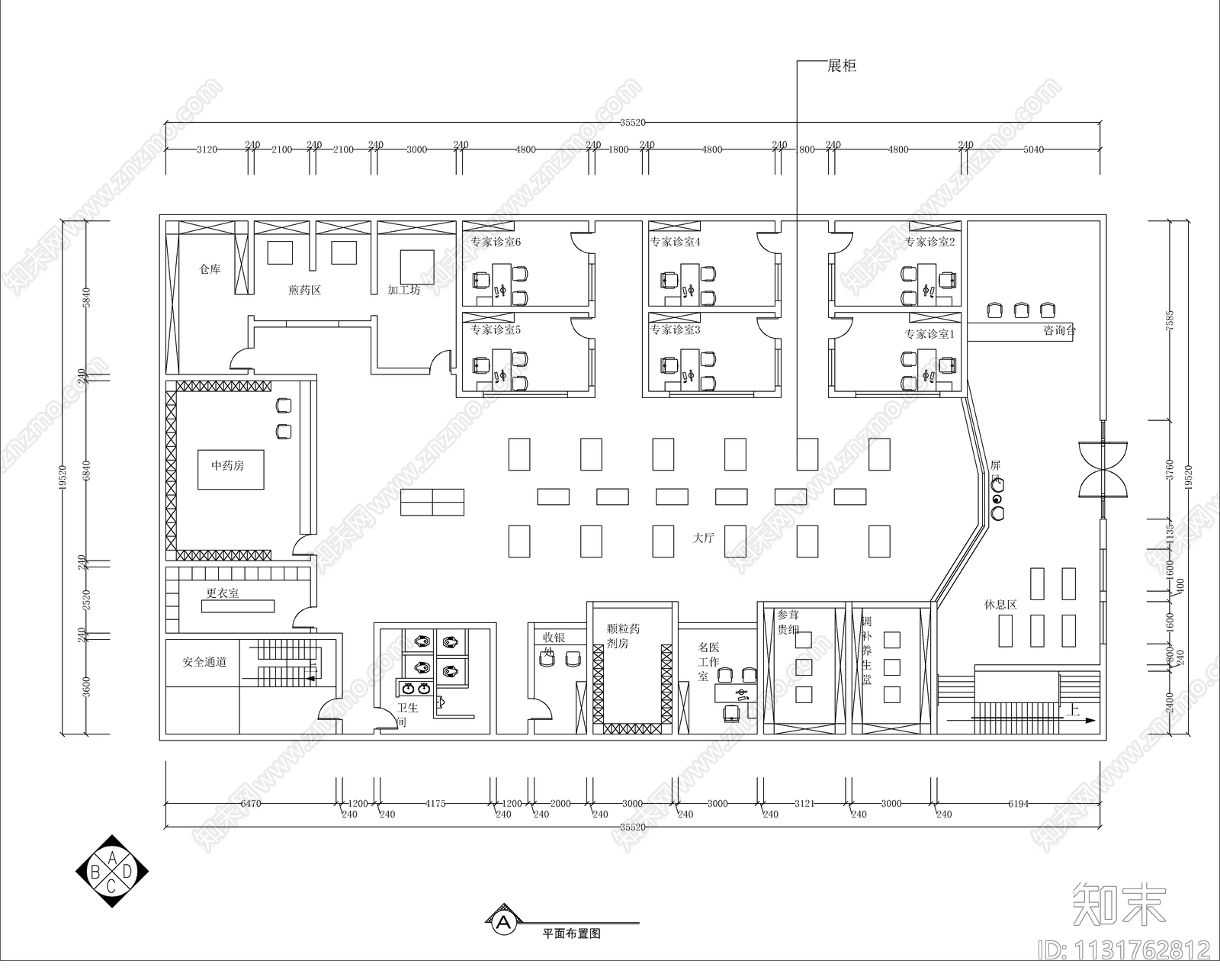 全套中医馆cad施工图下载【ID:1131762812】