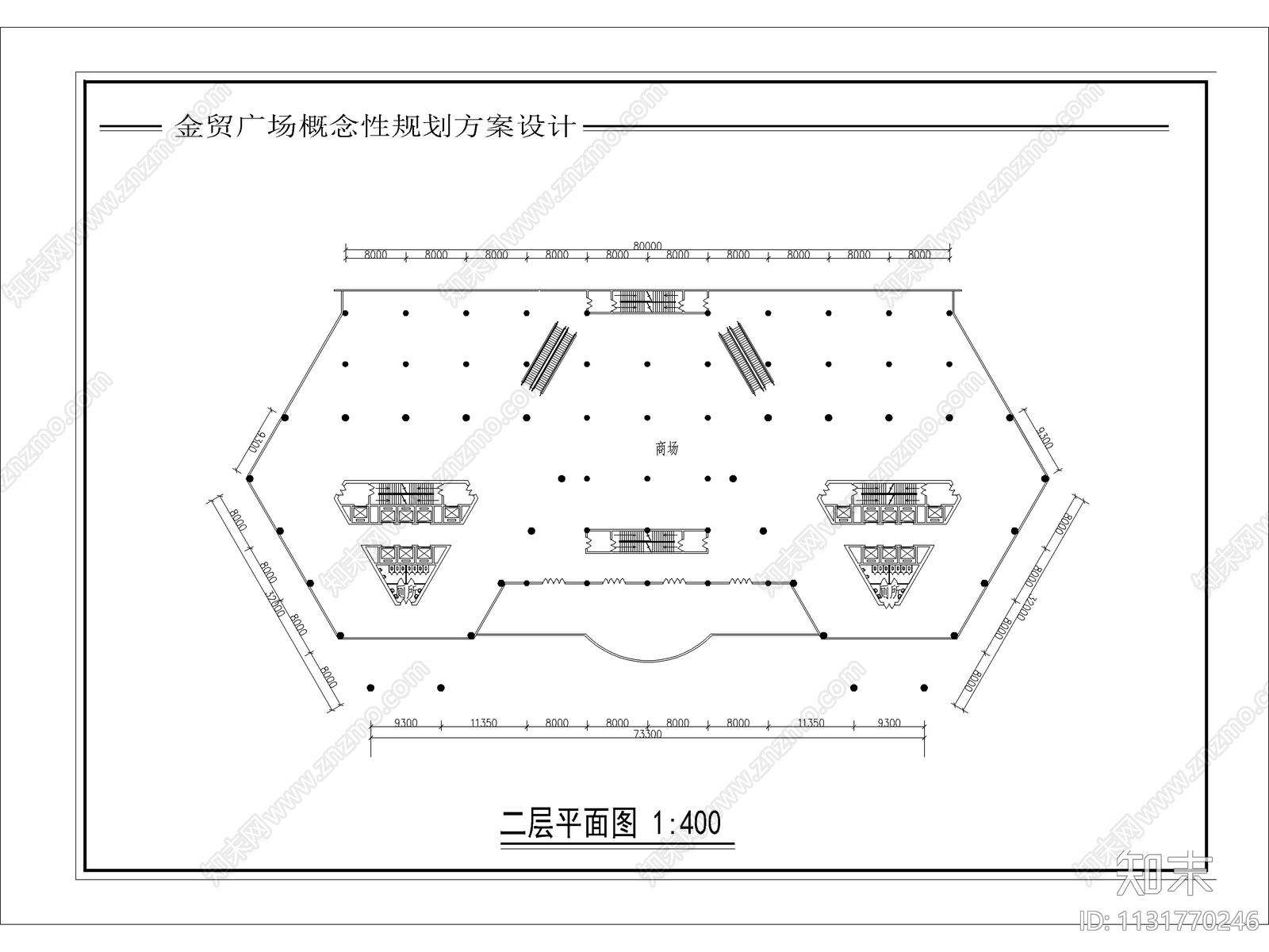 重庆金贸酒店cad施工图下载【ID:1131770246】