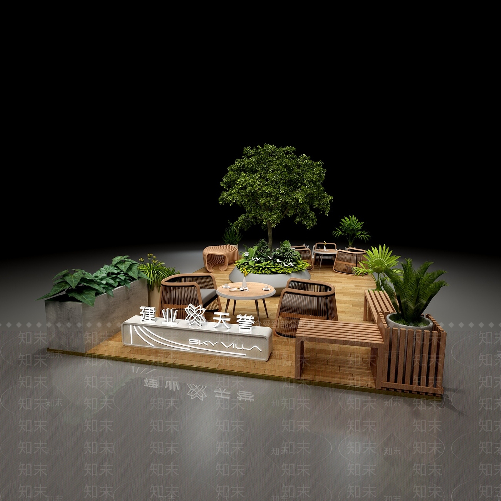现代展位展台3D模型下载【ID:1131772246】