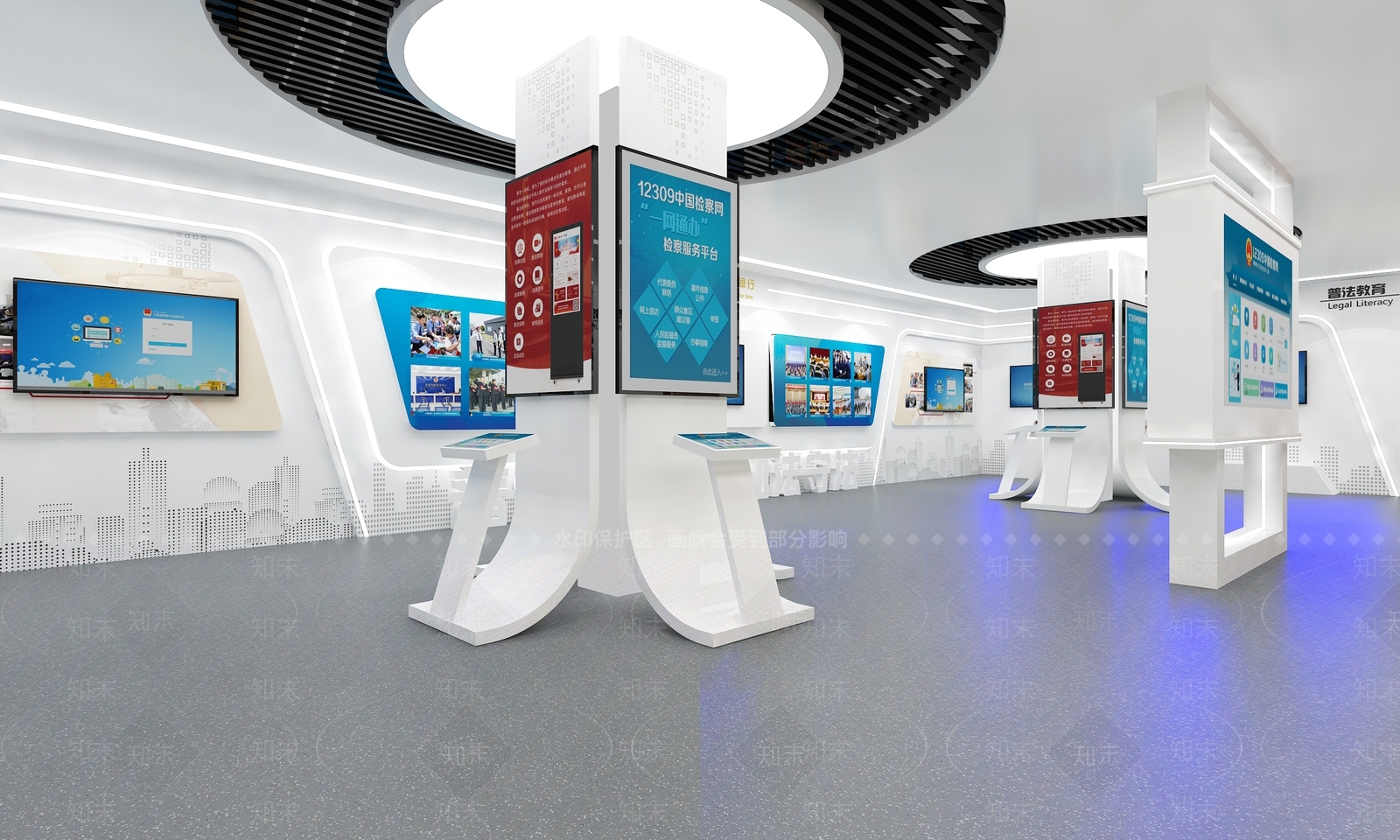 现代党建展厅SU模型下载【ID:1132189006】