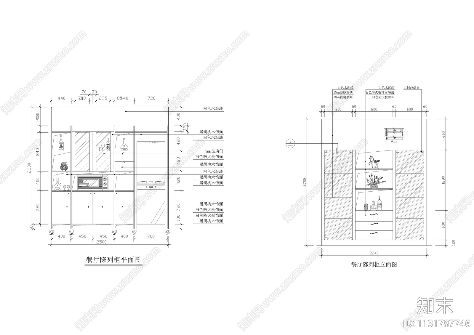 厨房背景立面图cad施工图下载【ID:1131787746】