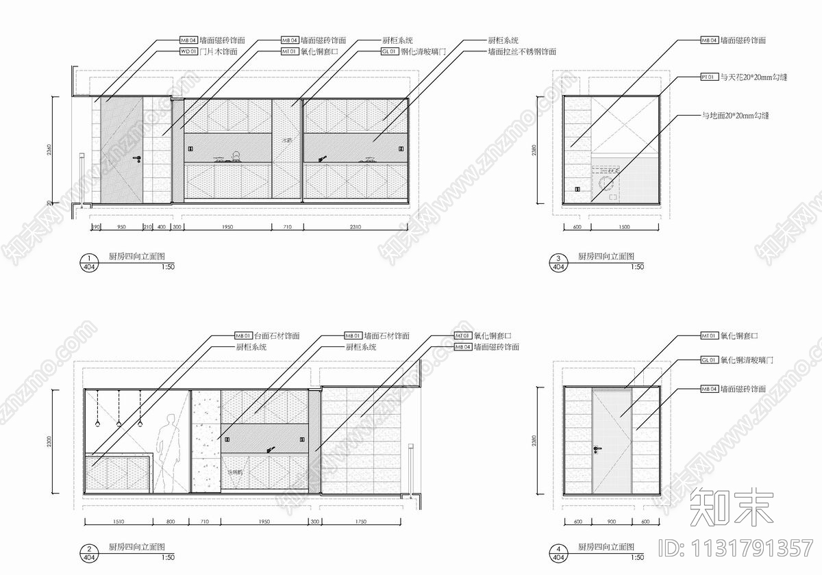 160㎡大平层样板房cad施工图下载【ID:1131791357】