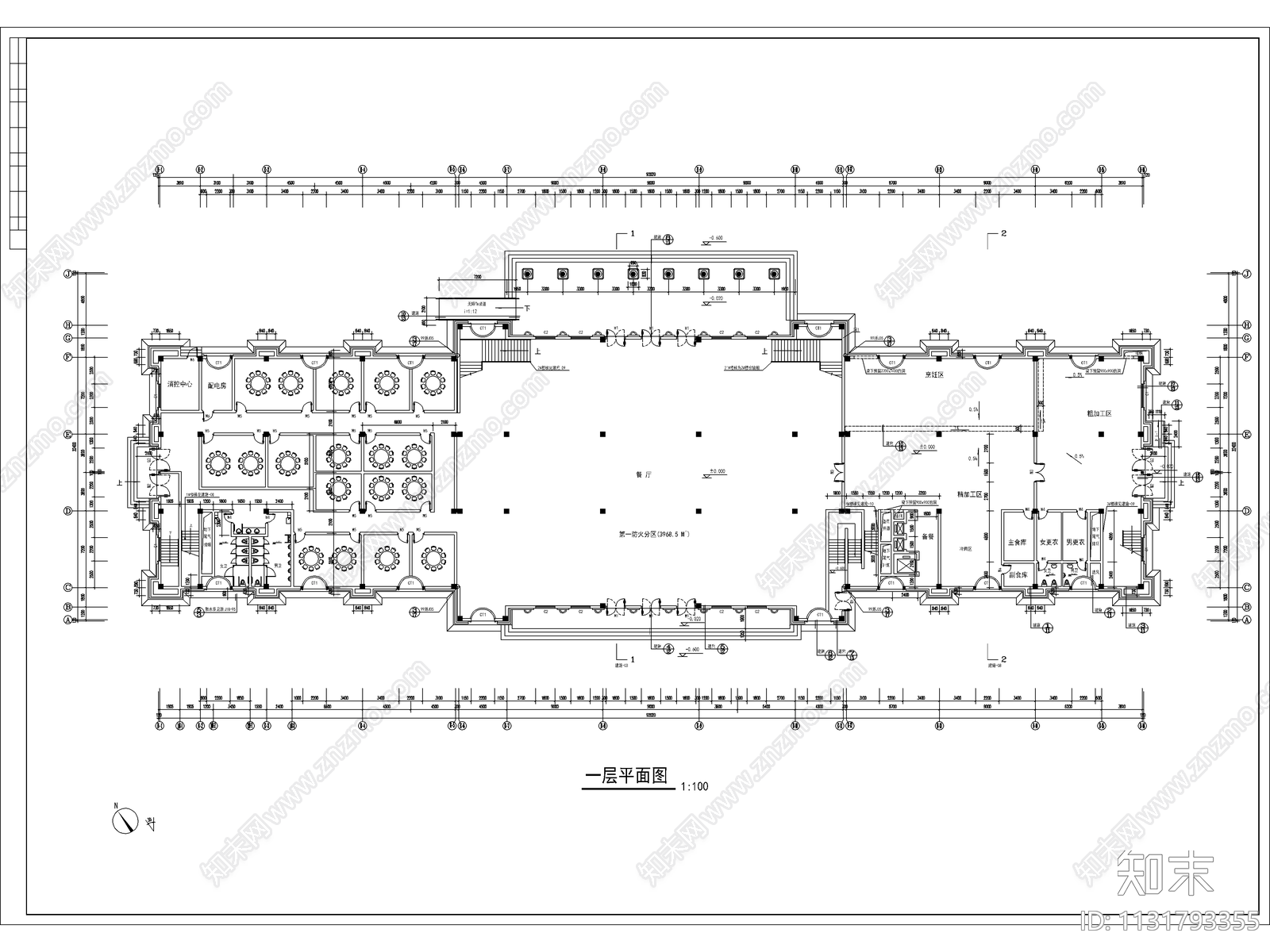 欧式酒店建筑设计cad施工图下载【ID:1131793355】