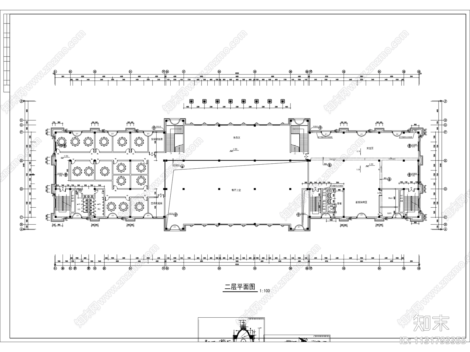 欧式酒店建筑设计cad施工图下载【ID:1131793355】