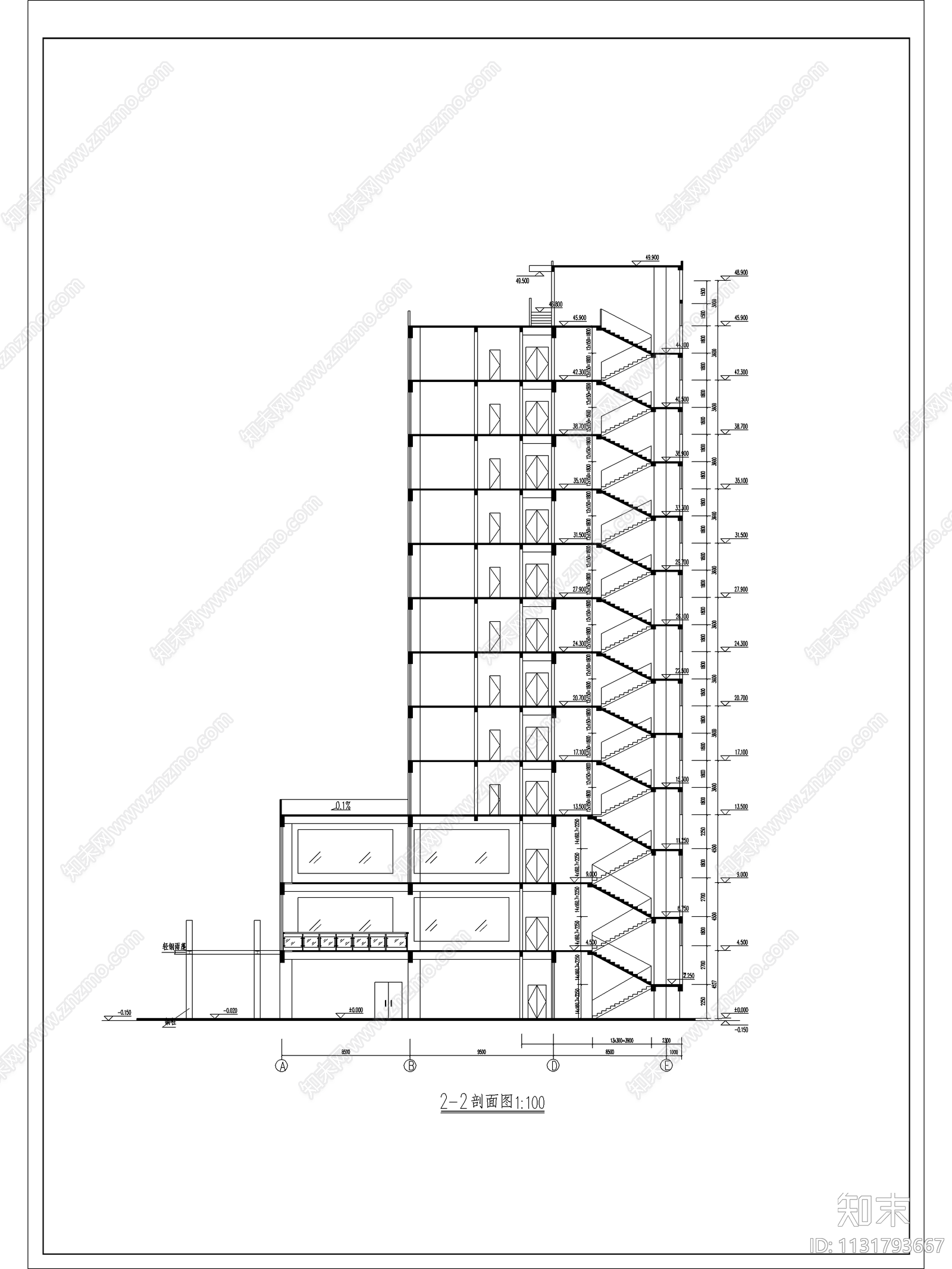 上川大酒店建筑设计cad施工图下载【ID:1131793667】