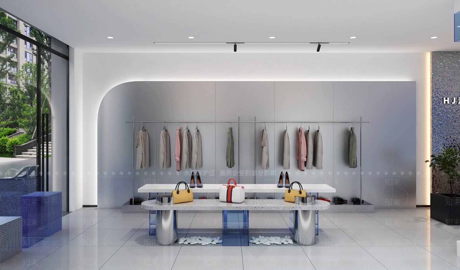 现代潮牌女装店3D模型下载【ID:1131794493】