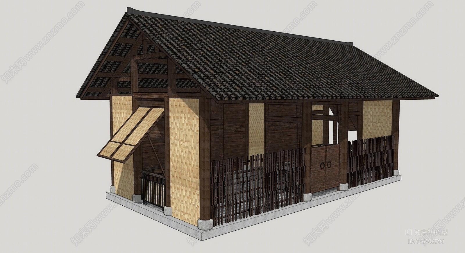 其他景观小建筑SU模型草图