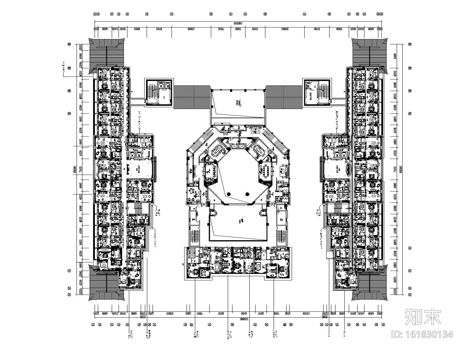 西安大唐西市酒店装修施工图（附设计方案）施工图下载【ID:161830134】