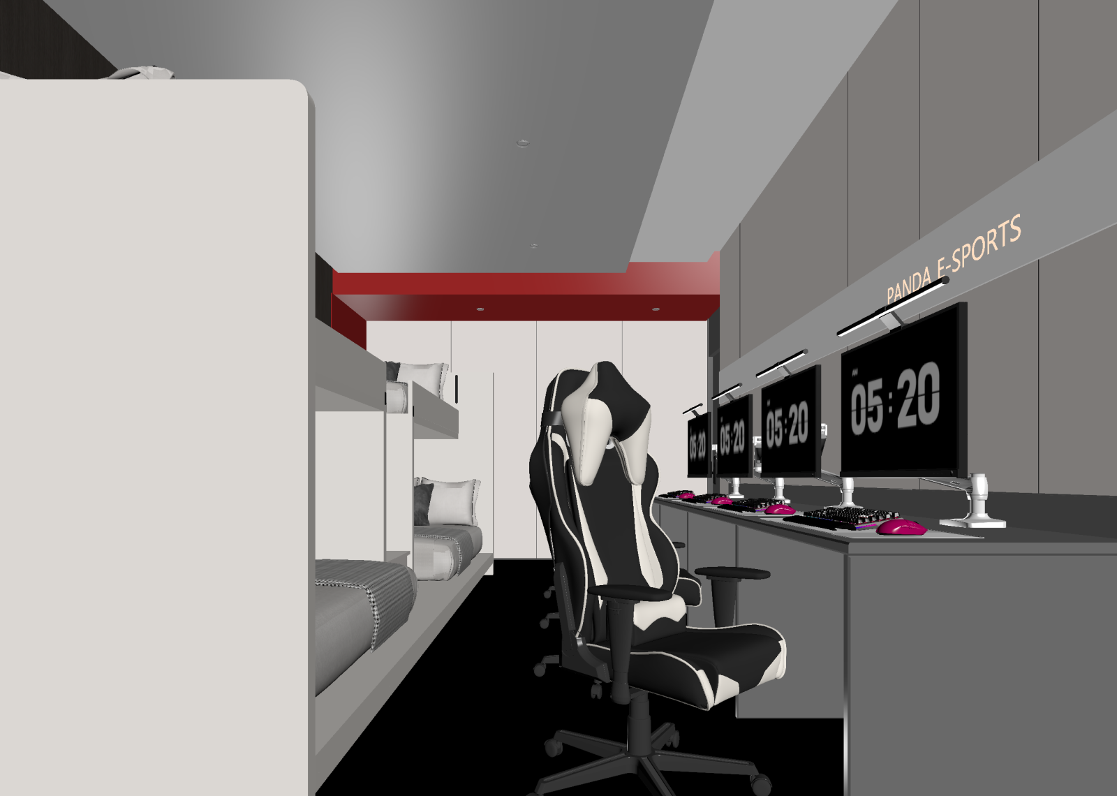 现代电竞房3D模型下载【ID:1215178249】