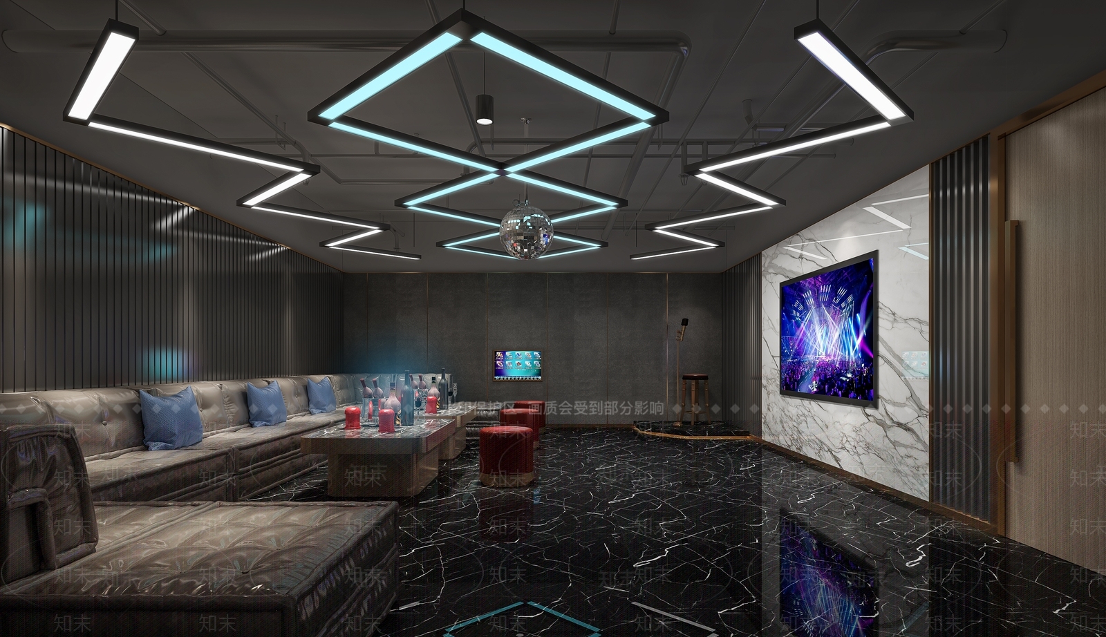 现代ktv包厢3D模型下载【ID:1131801904】