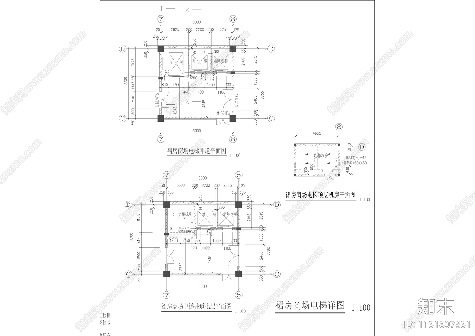 上海三菱自动扶梯CAD图纸cad施工图下载【ID:1131807331】