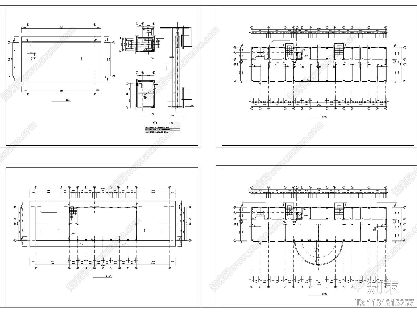 法院建筑设计cad施工图下载【ID:1131815257】