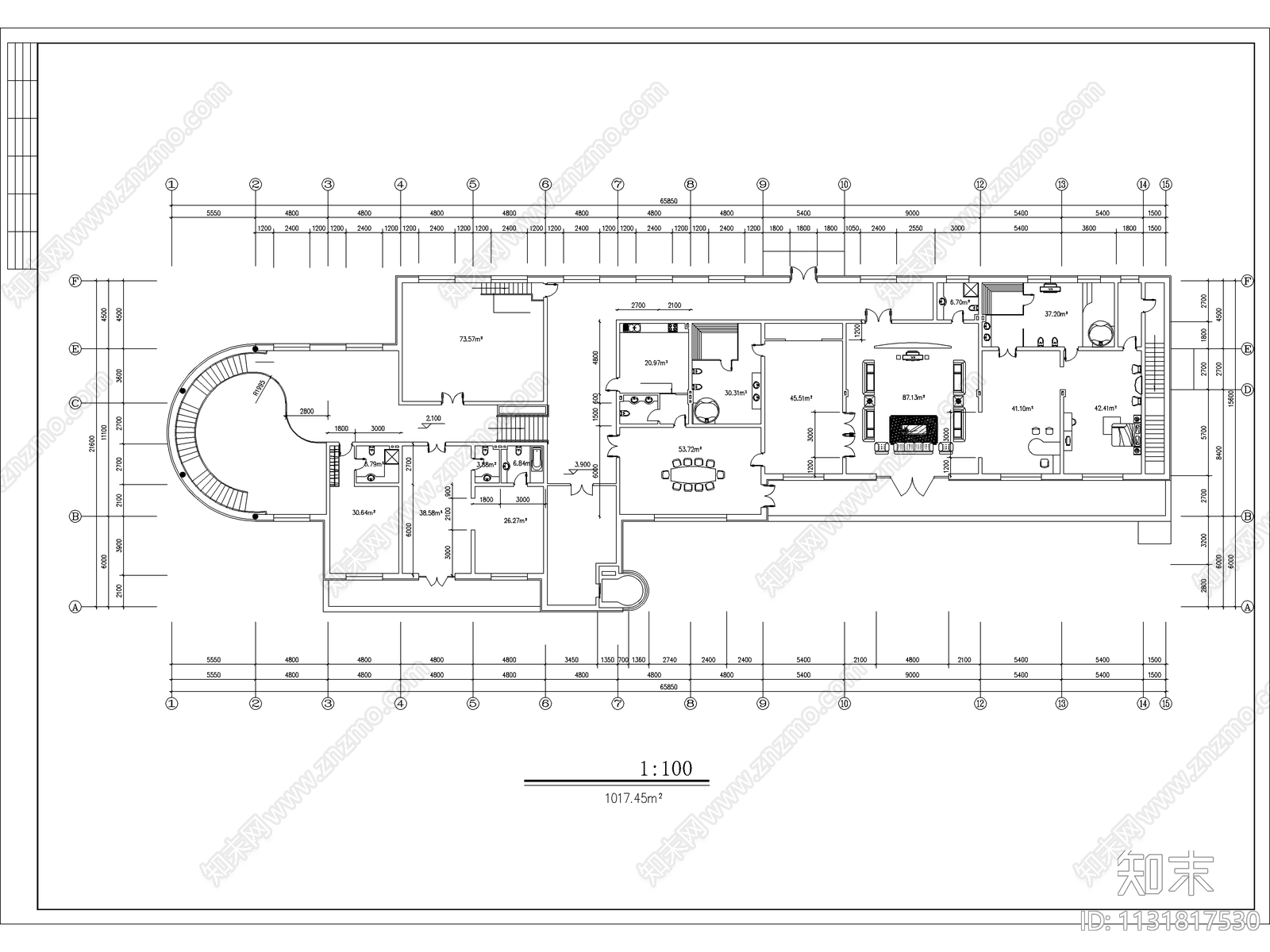 黑龙江招待民宿建筑cad施工图下载【ID:1131817530】