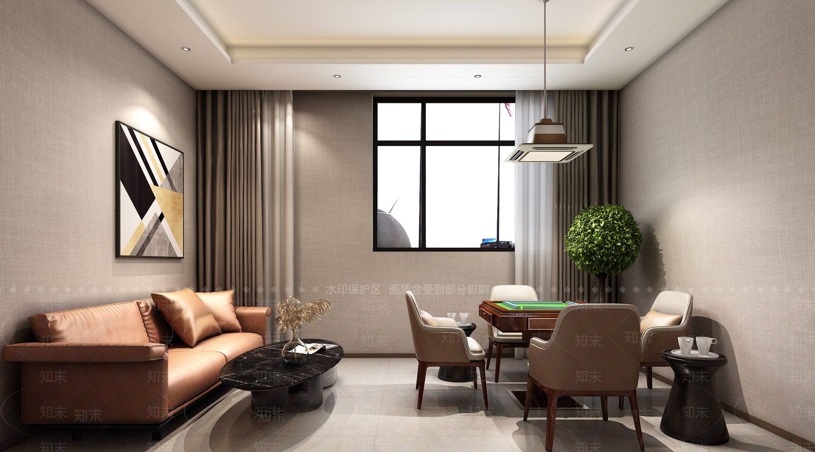 现代麻将室混搭3D模型下载【ID:1131820268】