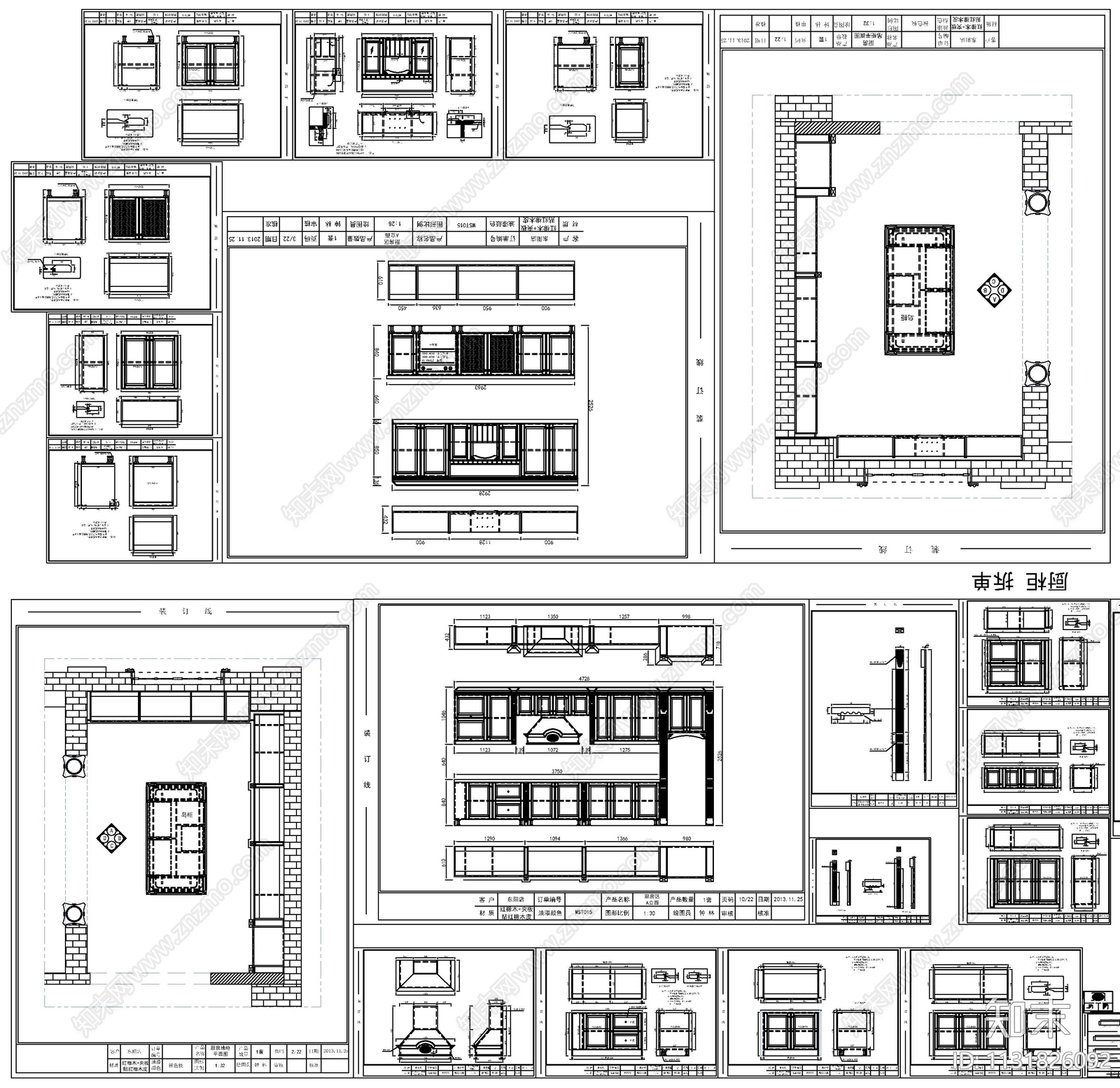 整木过道垭口隔断深化设计素材cad施工图下载【ID:1131826092】