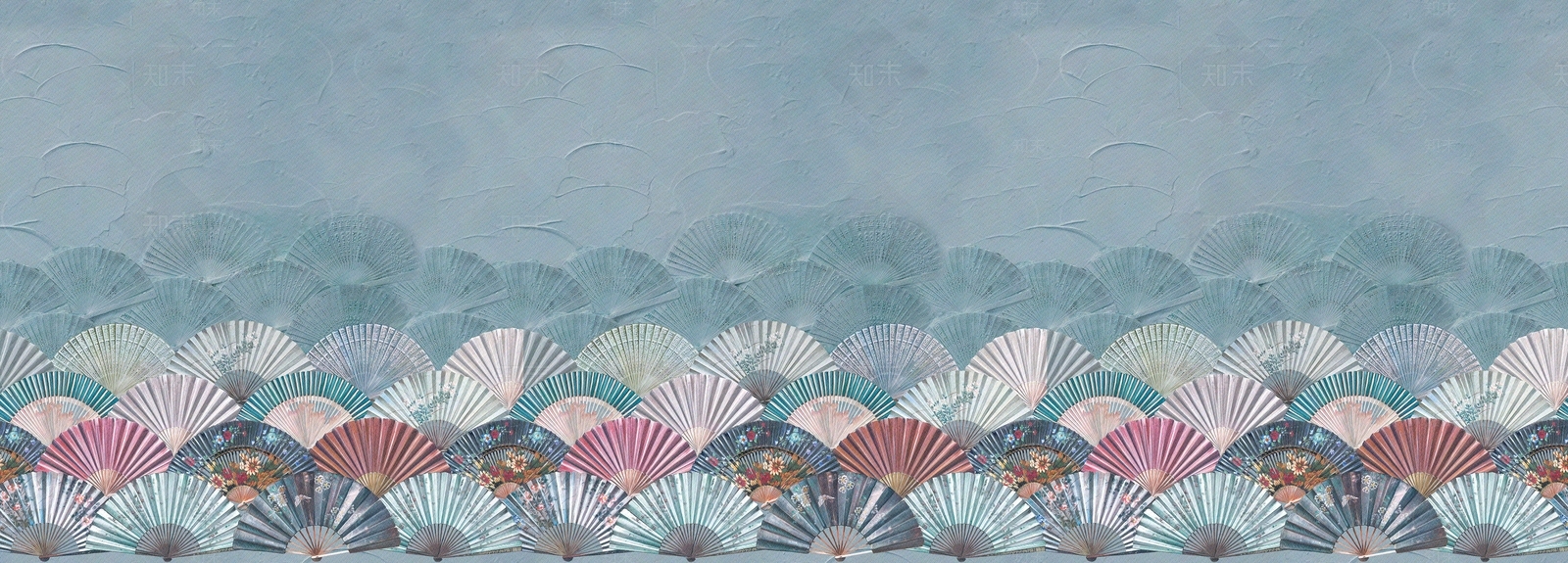 中式扇子造型硬包贴图下载【ID:1131826829】