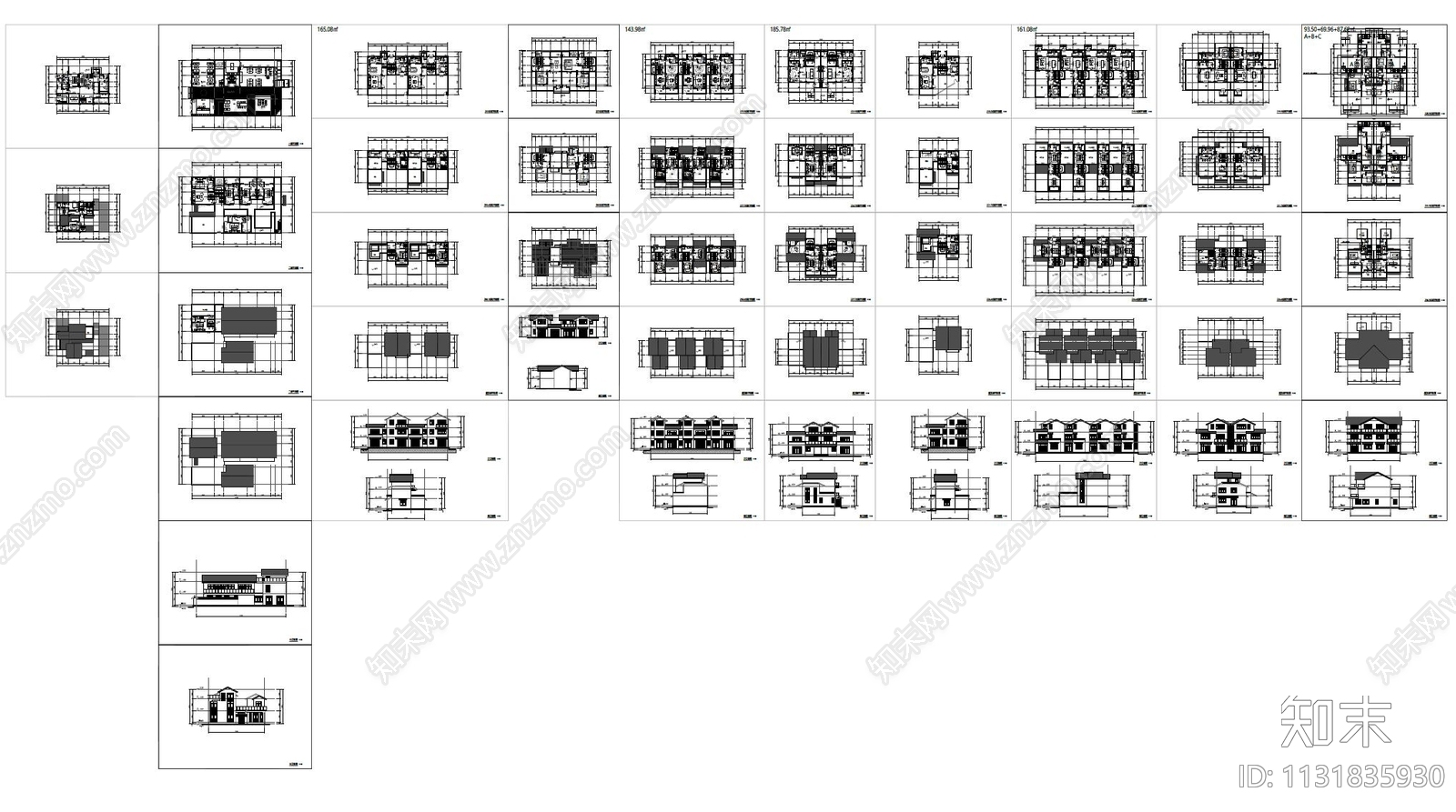 民宿建筑cad施工图下载【ID:1131835930】