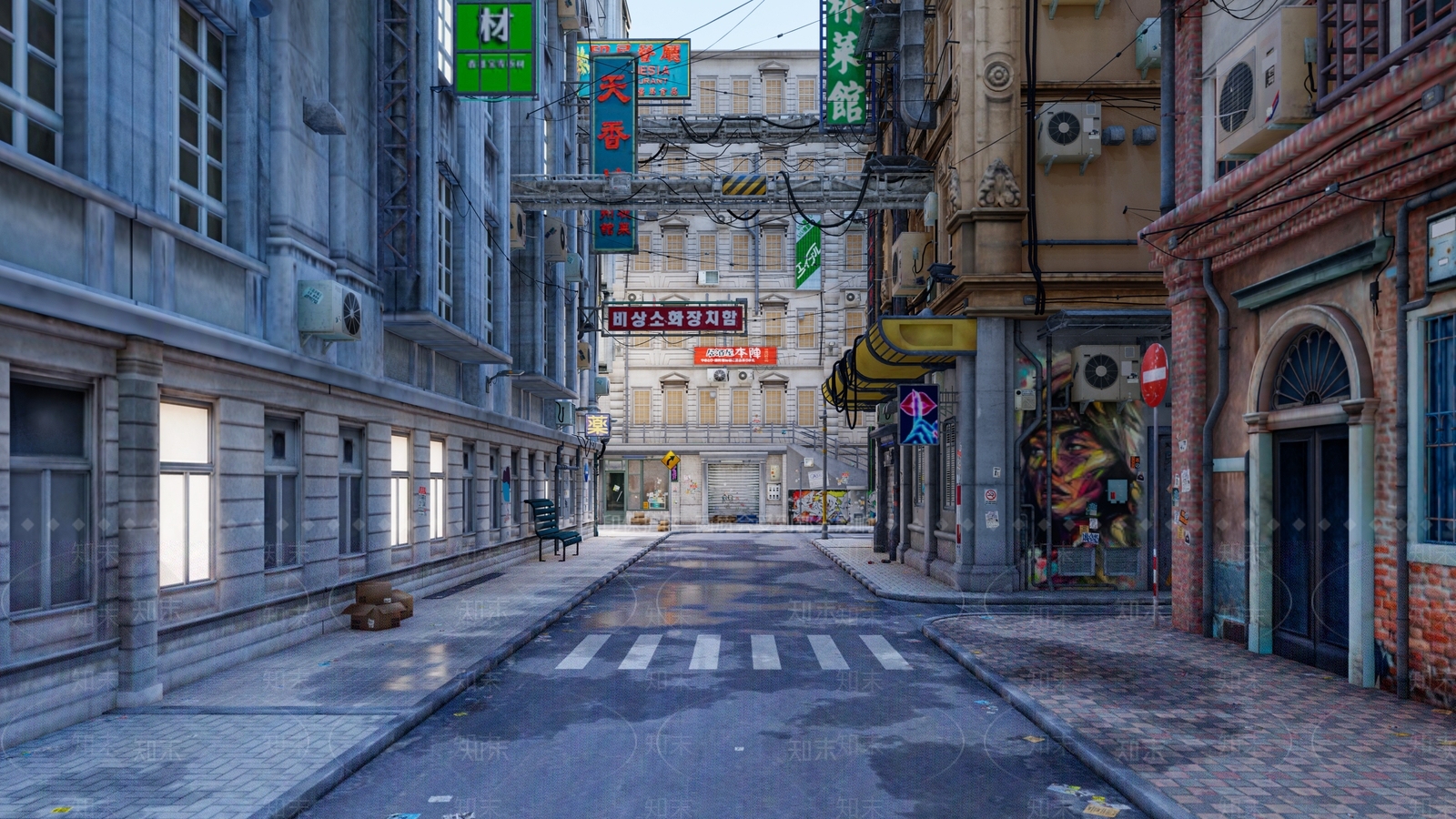 赛博朋克风格商业建筑SU模型下载【ID:1131842449】