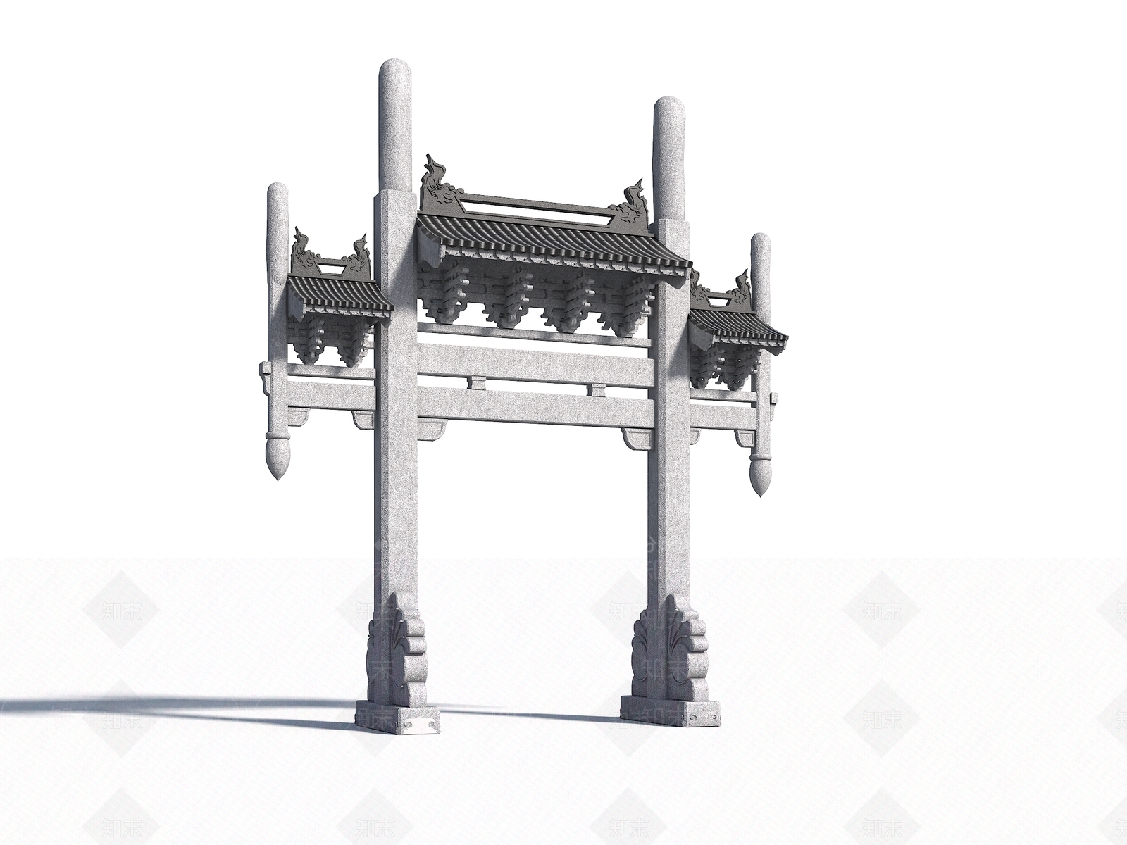 中式牌坊牌楼SU模型下载【ID:1131842748】
