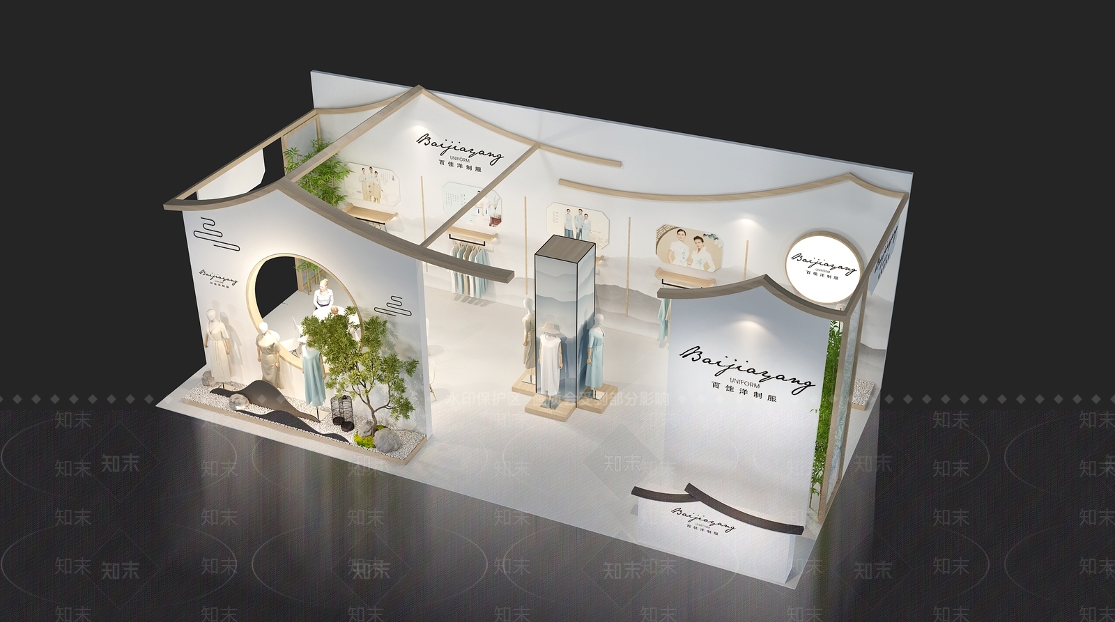 新中式服装店3D模型下载【ID:1131848172】