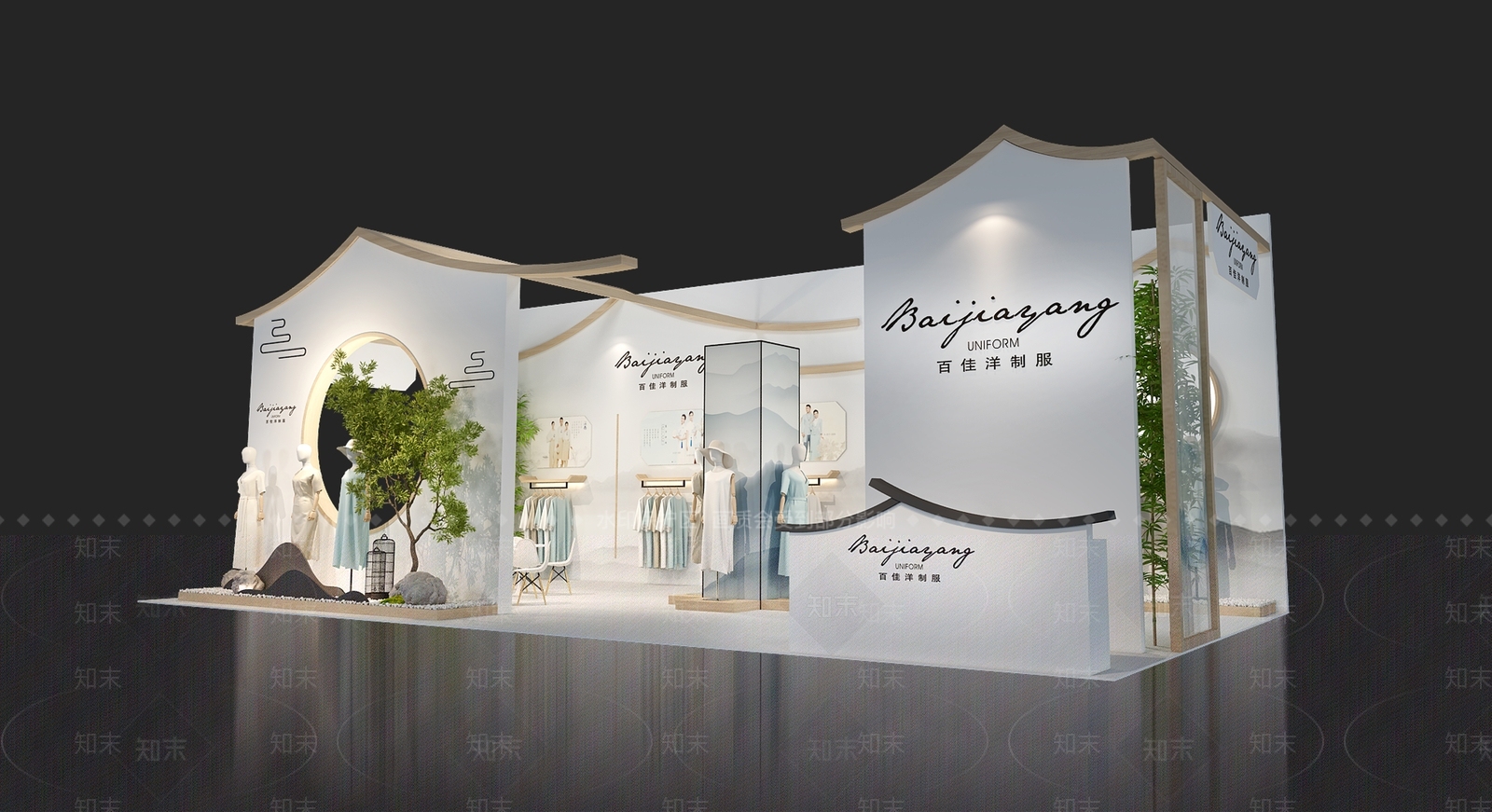 新中式服装店3D模型下载【ID:1131848172】