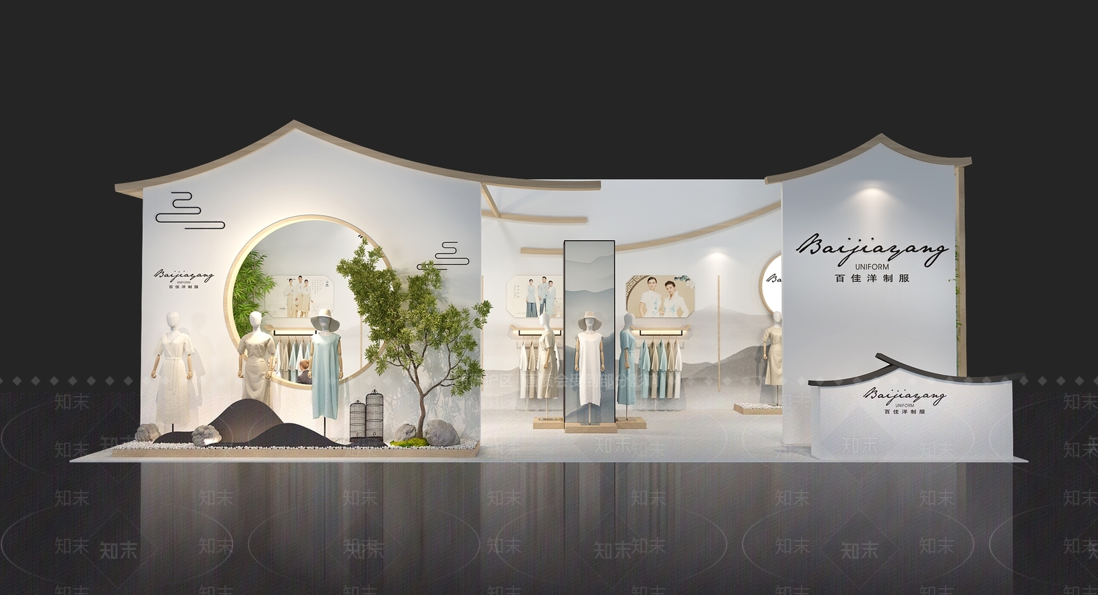 新中式服装店3D模型下载【ID:1131848172】