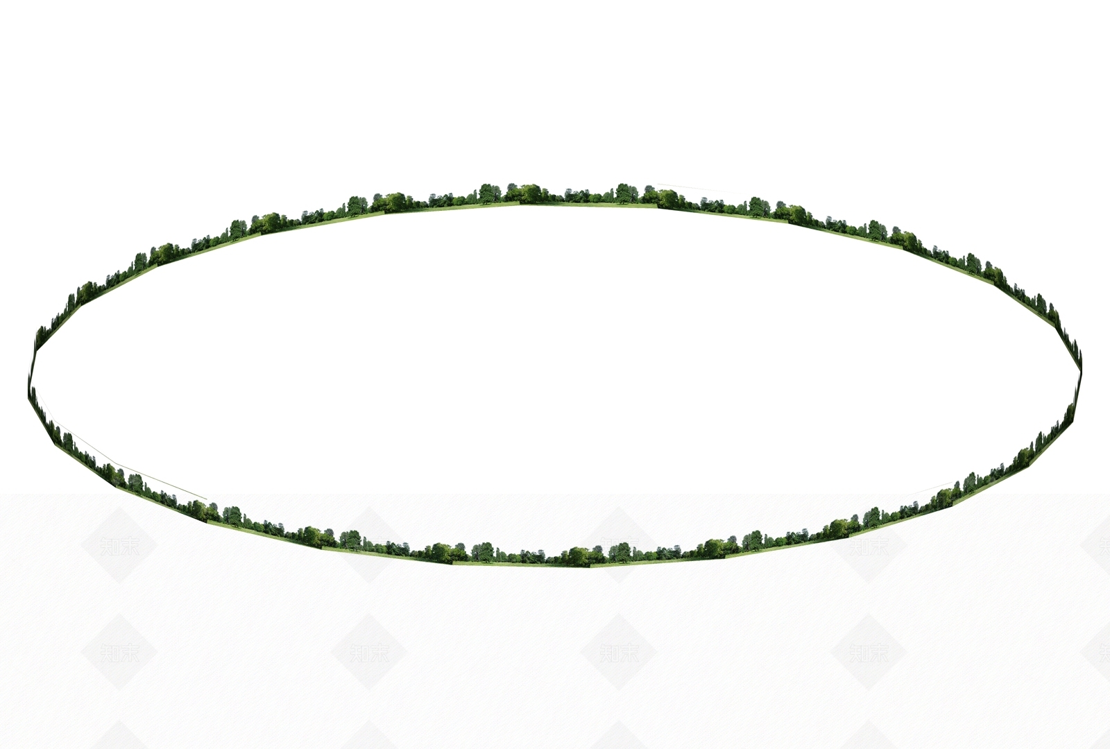 环形植物树木背景SU模型下载【ID:1131849640】