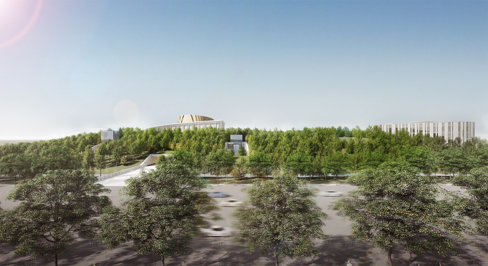 现代大型覆土艺术中心SU模型下载【ID:1131849885】