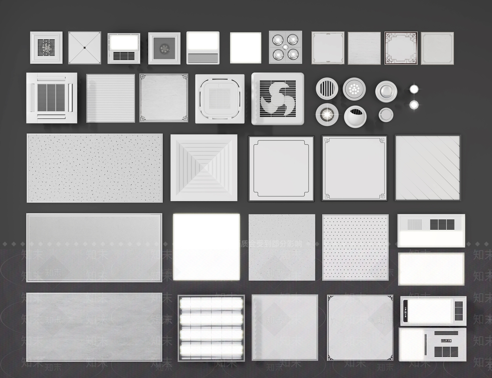 现代铝扣板3D模型下载【ID:1131851890】