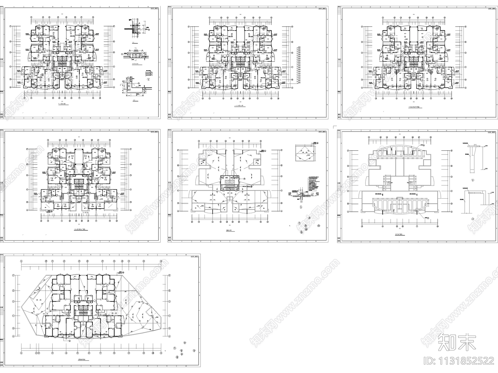 高层商住楼建筑cad施工图下载【ID:1131852522】