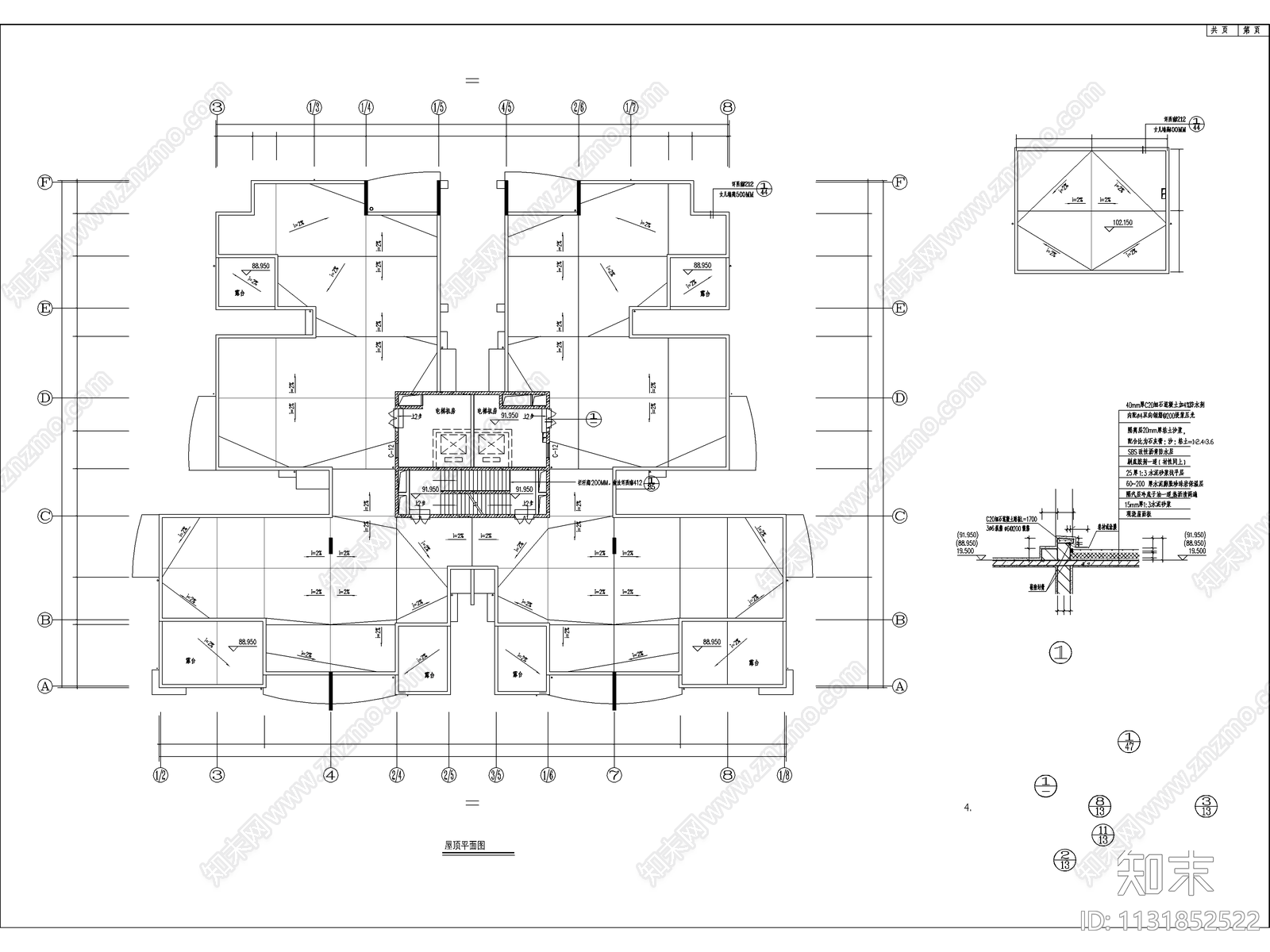 高层商住楼建筑cad施工图下载【ID:1131852522】