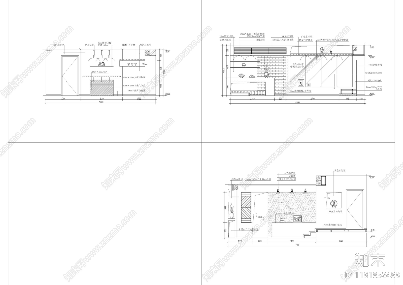 客厅背景墙施工图下载【ID:1131852483】