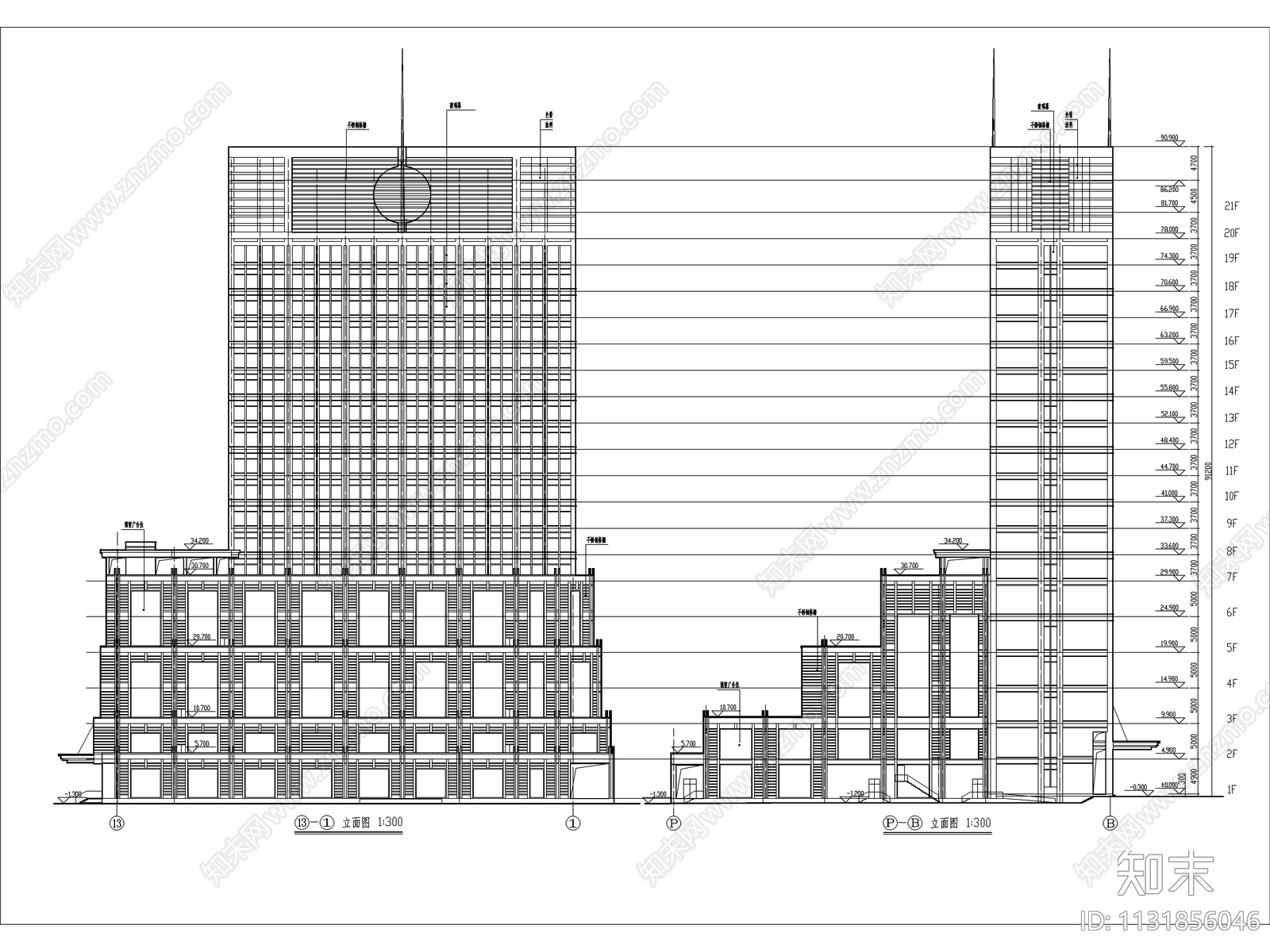 综合商业办公楼施工图下载【ID:1131856046】