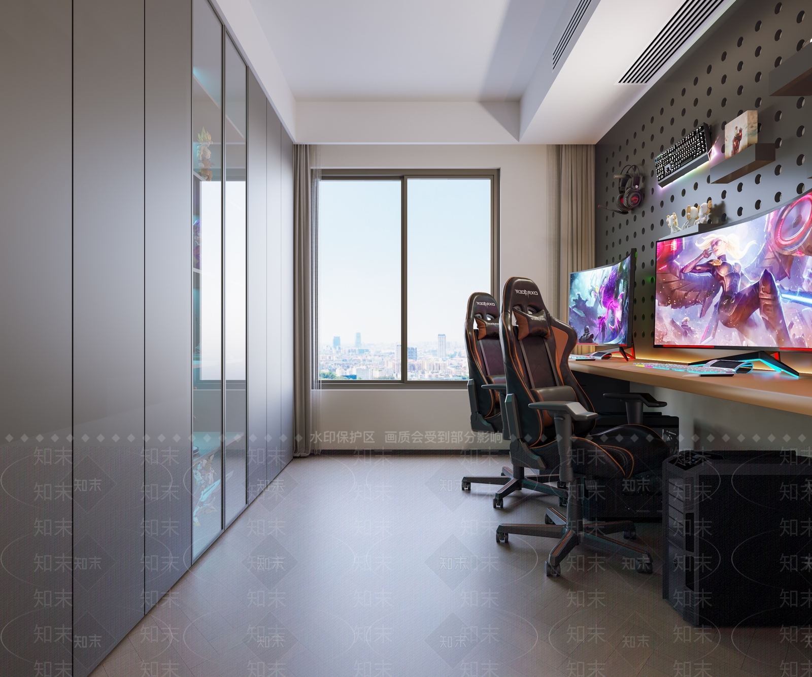 现代电竞房3D模型下载【ID:1131857178】