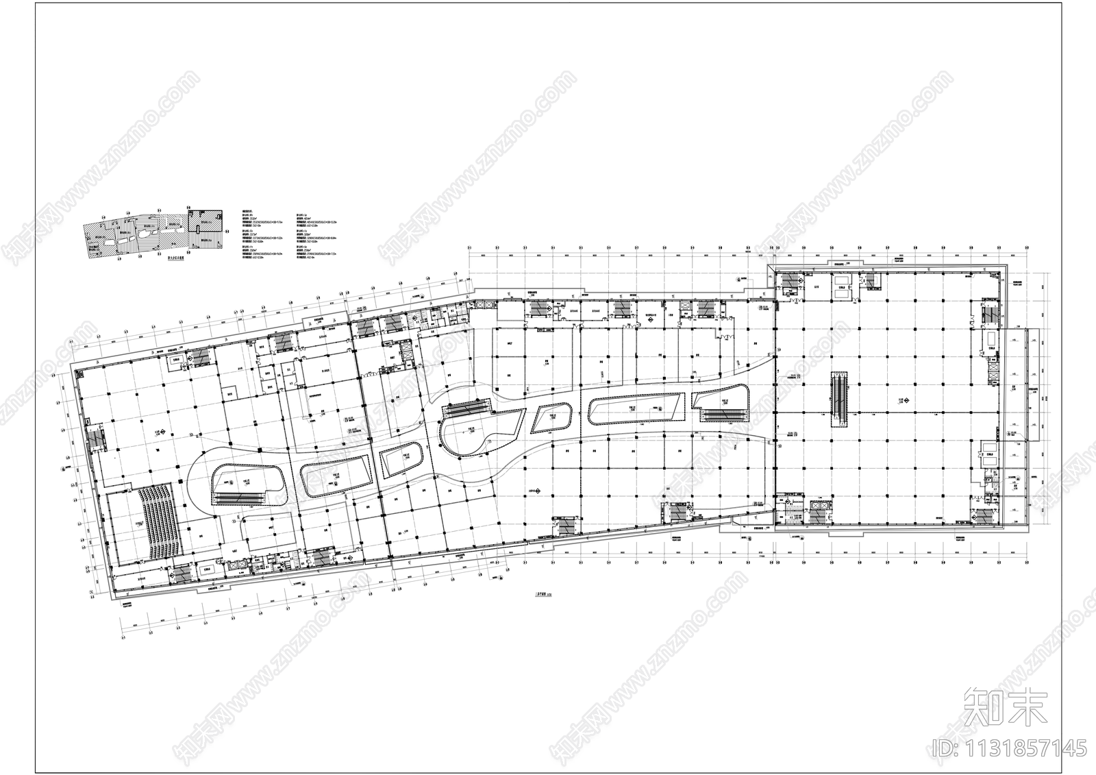 石桥永旺商场建筑cad施工图下载【ID:1131857145】