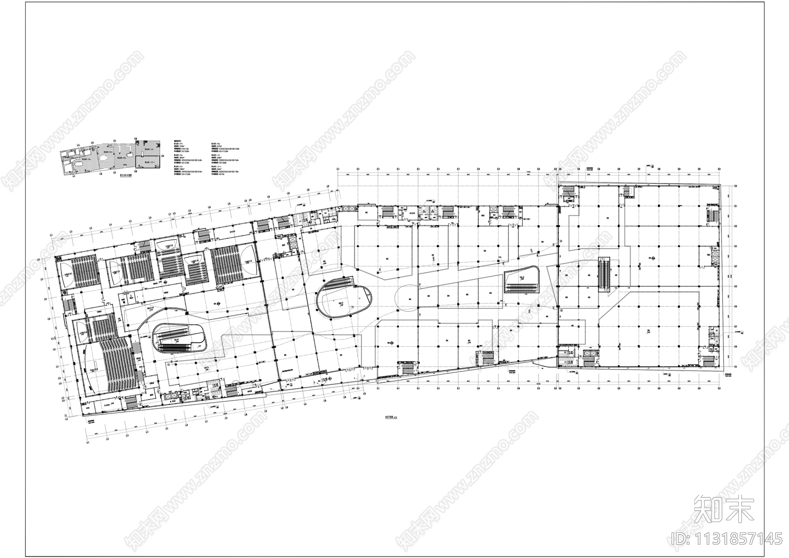 石桥永旺商场建筑cad施工图下载【ID:1131857145】