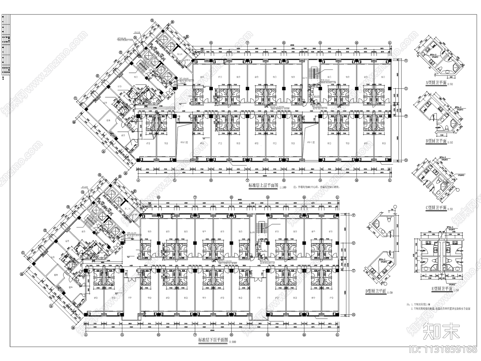 海岸商住综合楼设计cad施工图下载【ID:1131859168】