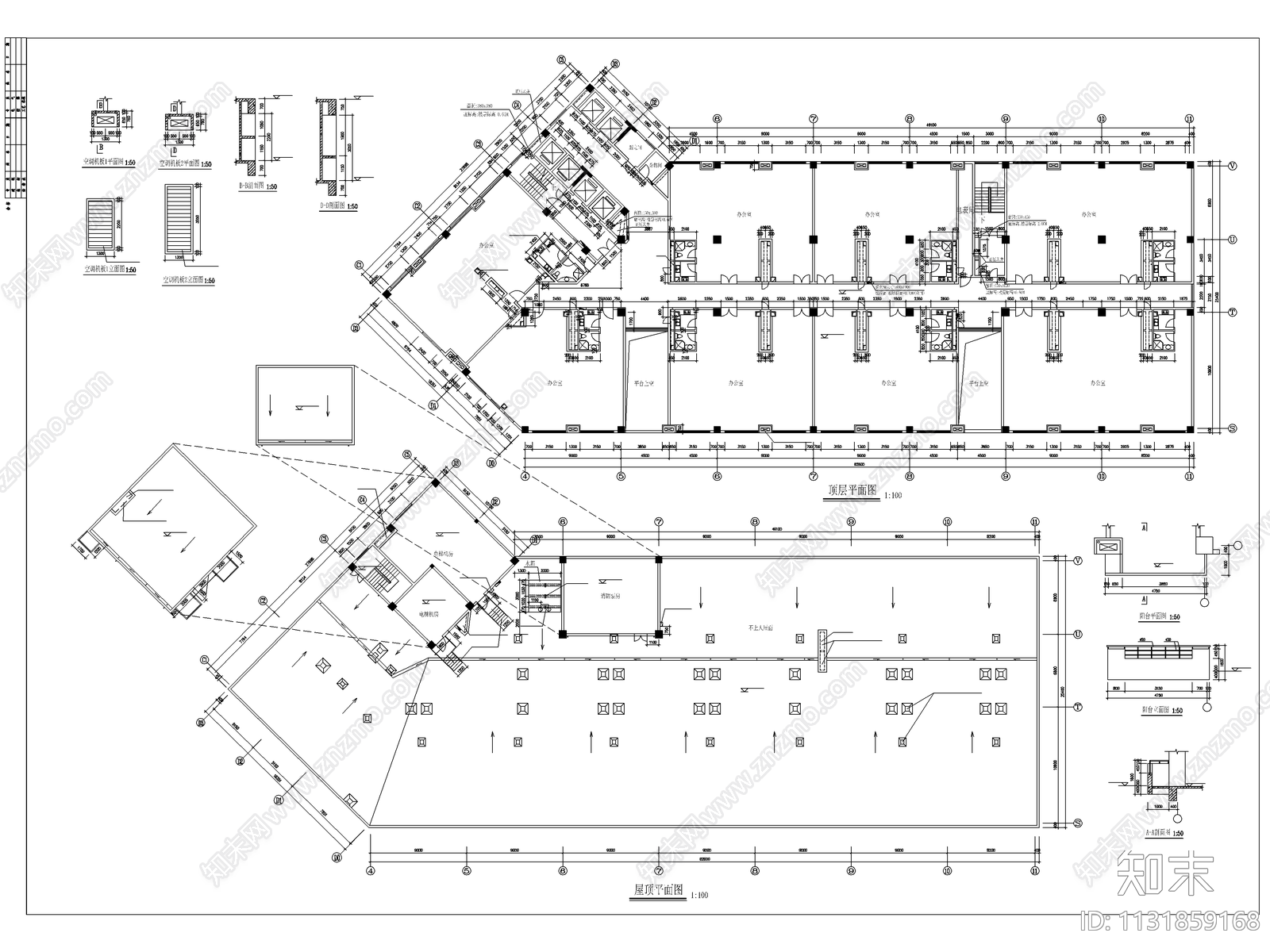 海岸商住综合楼设计cad施工图下载【ID:1131859168】