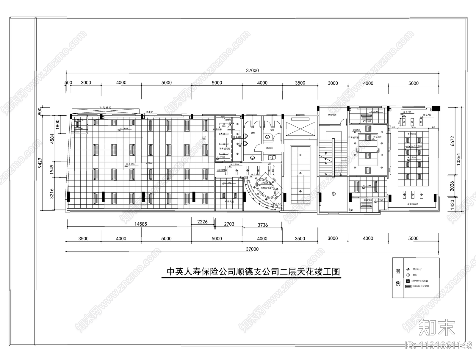 保险公司装饰装修设计cad施工图下载【ID:1131861148】