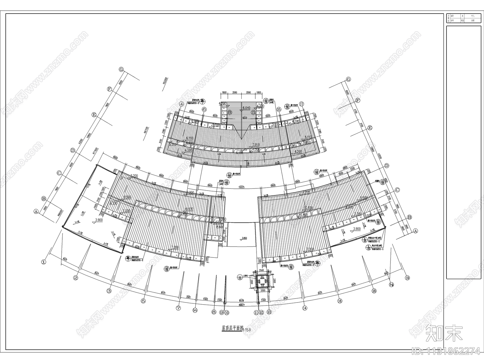 半岛娱乐会所建筑cad施工图下载【ID:1131862274】