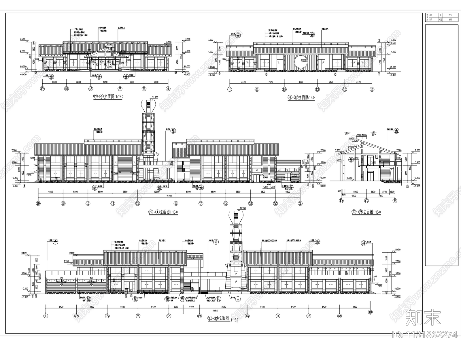 半岛娱乐会所建筑cad施工图下载【ID:1131862274】