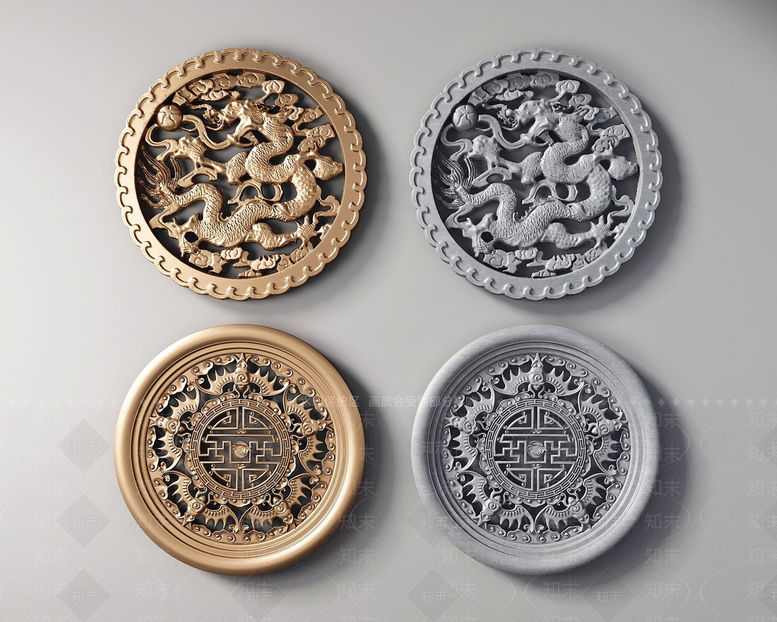 中式浮雕3D模型下载【ID:1131867672】