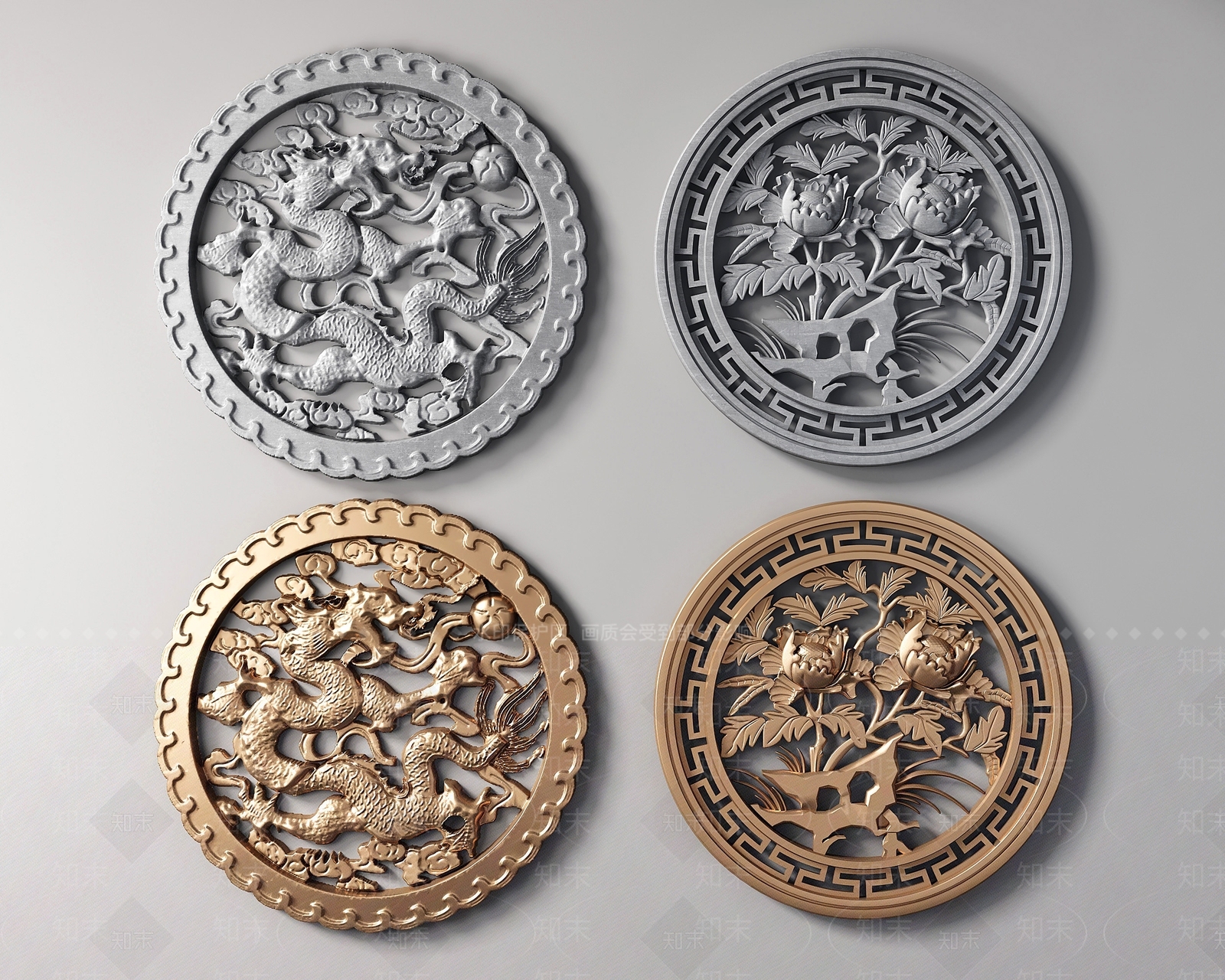 中式浮雕3D模型下载【ID:1131867740】