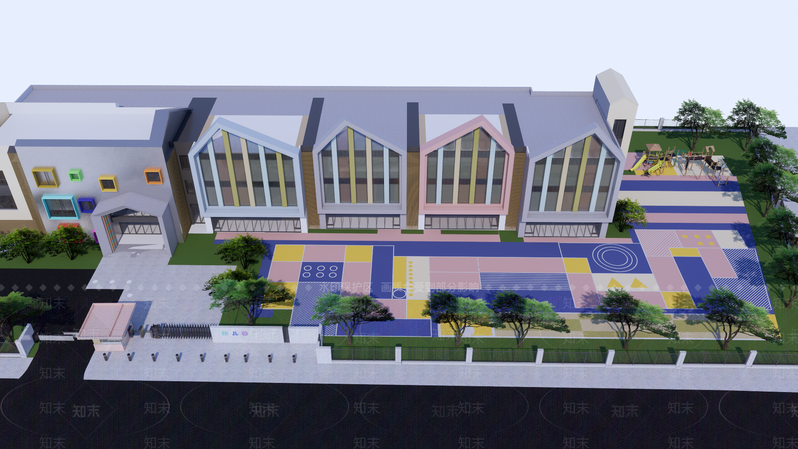 现代幼儿园儿童活动SU模型下载【ID:1131870301】