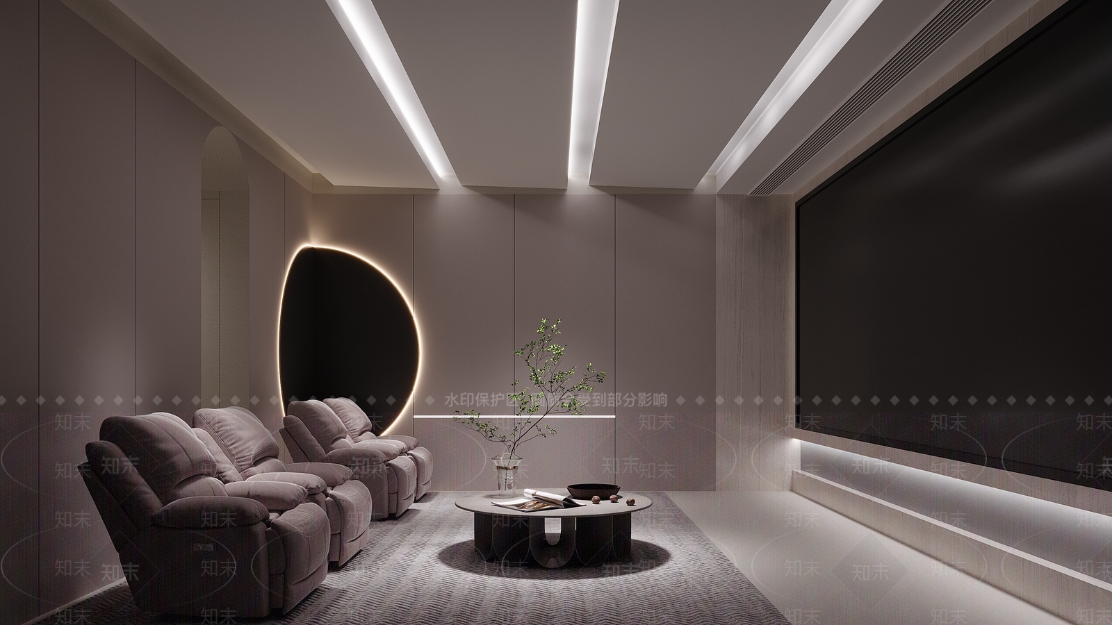 现代家居影音室3D模型下载【ID:1131873915】